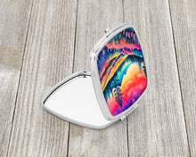 Load image into Gallery viewer, Colorful Yarrow Compact Mirror – Stylish Purse Mirror with Artistic Covers