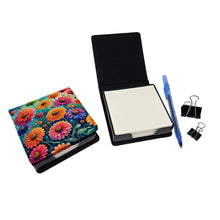 Load image into Gallery viewer, Colorful Zinnias PU Leather Note Paper Holder
