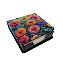 Load image into Gallery viewer, Colorful Zinnias PU Leather Note Paper Holder