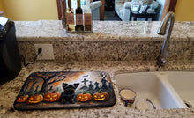 Load image into Gallery viewer, Affenpinscher Spooky Halloween Dish Drying Mat