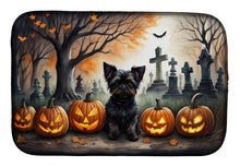 Load image into Gallery viewer, Affenpinscher Spooky Halloween Dish Drying Mat