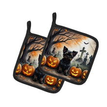 Load image into Gallery viewer, Affenpinscher Spooky Halloween Pot Holders - Set of 2 Decorative Kitchen Helpers | Made in the USA