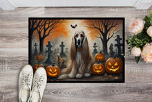 Load image into Gallery viewer, Afghan Hound Spooky Halloween Doormat - 24x36 Decorative Floor Mat – Indoor/Outdoor Rug with Artistic Flair