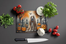 Load image into Gallery viewer, Afghan Hound Spooky Halloween Glass Cutting Boards – Durable, Decorative Kitchen Art Large