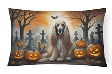 Load image into Gallery viewer, Afghan Hound Spooky Halloween Fabric Decorative Pillow