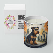 Load image into Gallery viewer, Airedale Terrier Spooky Halloween Decorative Soy Candle