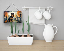 Load image into Gallery viewer, Airedale Terrier Spooky Halloween Wall or Door Hanging Prints