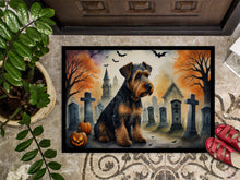 Load image into Gallery viewer, Airedale Terrier Spooky Halloween Doormat -  18x27 Decorative Floor Mat – Indoor/Outdoor Rug