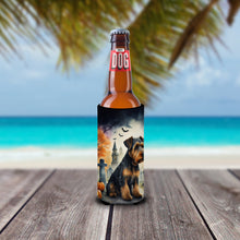 Load image into Gallery viewer, Airedale Terrier Spooky Halloween Slim Can Huggers – Fun, Functional Drink Coolers for Every Occasion