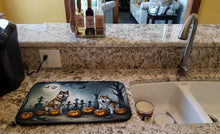 Load image into Gallery viewer, Akita Spooky Halloween Dish Drying Mat
