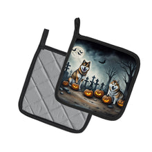 Load image into Gallery viewer, Akita Spooky Halloween Pot Holders - Set of 2 Decorative Kitchen Helpers | Made in the USA