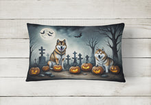 Load image into Gallery viewer, Akita Spooky Halloween Fabric Decorative Pillow