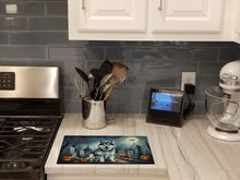 Load image into Gallery viewer, Alaskan Malamute Spooky Halloween Glass Cutting Boards – Durable, Decorative Kitchen Art Large