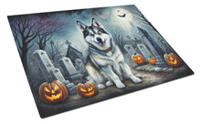 Load image into Gallery viewer, Alaskan Malamute Spooky Halloween Glass Cutting Boards – Durable, Decorative Kitchen Art Large