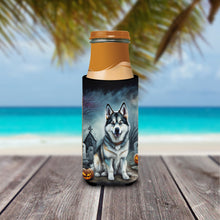 Load image into Gallery viewer, Alaskan Malamute Spooky Halloween Slim Can Huggers – Fun, Functional Drink Coolers for Every Occasion