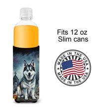 Load image into Gallery viewer, Alaskan Malamute Spooky Halloween Slim Can Huggers – Fun, Functional Drink Coolers for Every Occasion