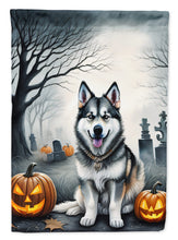 Load image into Gallery viewer, Alaskan Malamute Spooky Halloween House Flag