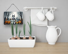 Load image into Gallery viewer, Alaskan Malamute Spooky Halloween Wall or Door Hanging Prints