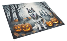Load image into Gallery viewer, Alaskan Malamute Spooky Halloween Glass Cutting Boards – Durable, Decorative Kitchen Art Large