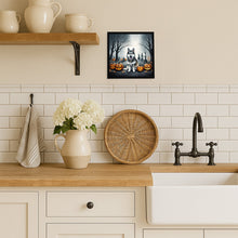 Load image into Gallery viewer, Alaskan Malamute Spooky Halloween Framed Metal Print