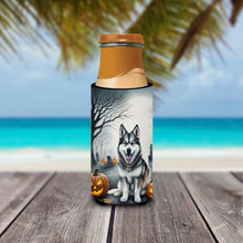 Load image into Gallery viewer, Alaskan Malamute Spooky Halloween Slim Can Huggers – Fun, Functional Drink Coolers for Every Occasion