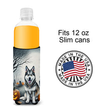 Load image into Gallery viewer, Alaskan Malamute Spooky Halloween Slim Can Huggers – Fun, Functional Drink Coolers for Every Occasion