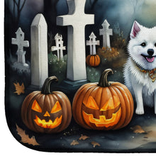 Load image into Gallery viewer, American Eskimo Spooky Halloween Dish Drying Mat