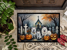 Load image into Gallery viewer, American Eskimo Spooky Halloween Doormat - 24x36 Decorative Floor Mat – Indoor/Outdoor Rug with Artistic Flair