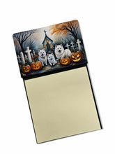 Load image into Gallery viewer, American Eskimo Spooky Halloween Sticky Note Holder- Refiilable Desk Accessory Note Pad