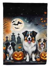 Load image into Gallery viewer, Australian Shepherd Spooky Halloween House Flag