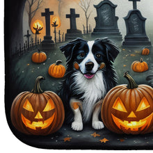 Load image into Gallery viewer, Australian Shepherd Spooky Halloween Dish Drying Mat