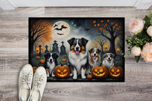 Load image into Gallery viewer, Australian Shepherd Spooky Halloween Doormat - 24x36 Decorative Floor Mat – Indoor/Outdoor Rug with Artistic Flair