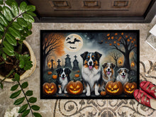 Load image into Gallery viewer, Australian Shepherd Spooky Halloween Doormat -  18x27 Decorative Floor Mat – Indoor/Outdoor Rug