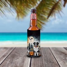 Load image into Gallery viewer, Australian Shepherd Spooky Halloween Slim Can Huggers – Fun, Functional Drink Coolers for Every Occasion