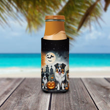 Load image into Gallery viewer, Australian Shepherd Spooky Halloween Slim Can Huggers – Fun, Functional Drink Coolers for Every Occasion