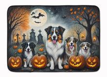 Load image into Gallery viewer, Australian Shepherd Spooky Halloween Memory Foam Kitchen Mat