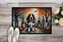 Load image into Gallery viewer, Basset Hound Spooky Halloween Doormat -  18x27 Decorative Floor Mat – Indoor/Outdoor Rug