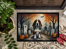 Load image into Gallery viewer, Basset Hound Spooky Halloween Doormat -  18x27 Decorative Floor Mat – Indoor/Outdoor Rug