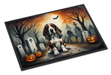 Load image into Gallery viewer, Basset Hound Spooky Halloween Doormat -  18x27 Decorative Floor Mat – Indoor/Outdoor Rug
