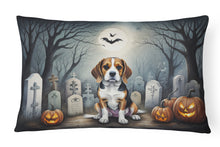 Load image into Gallery viewer, Beagle Spooky Halloween Fabric Decorative Pillow