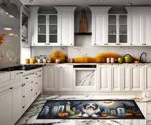 Load image into Gallery viewer, Bearded Collie Spooky Halloween Runner Mat 28x58