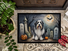 Load image into Gallery viewer, Bearded Collie Spooky Halloween Doormat -  18x27 Decorative Floor Mat – Indoor/Outdoor Rug