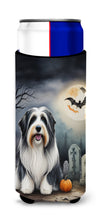 Load image into Gallery viewer, Bearded Collie Spooky Halloween Slim Can Huggers – Fun, Functional Drink Coolers for Every Occasion