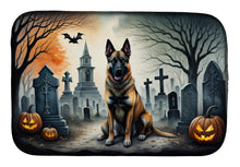 Load image into Gallery viewer, Belgian Malinois Spooky Halloween Dish Drying Mat