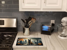 Load image into Gallery viewer, Belgian Malinois Spooky Halloween Glass Cutting Boards – Durable, Decorative Kitchen Art Large