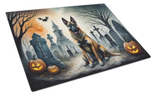 Load image into Gallery viewer, Belgian Malinois Spooky Halloween Glass Cutting Boards – Durable, Decorative Kitchen Art Large