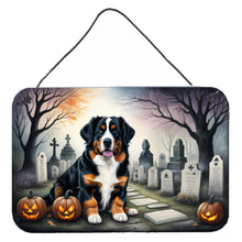 Load image into Gallery viewer, Bernese Mountain Dog Spooky Halloween Wall or Door Hanging Prints