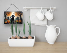 Load image into Gallery viewer, Black Labrador Retriever Spooky Halloween Wall or Door Hanging Prints