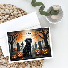 Load image into Gallery viewer, Black Labrador Retriever Spooky Halloween Greeting Cards -  Blank Note Cards – 8-Pack of Artist-Designed Cards with Envelopes