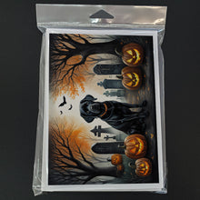 Load image into Gallery viewer, Black Labrador Retriever Spooky Halloween Greeting Cards -  Blank Note Cards – 8-Pack of Artist-Designed Cards with Envelopes